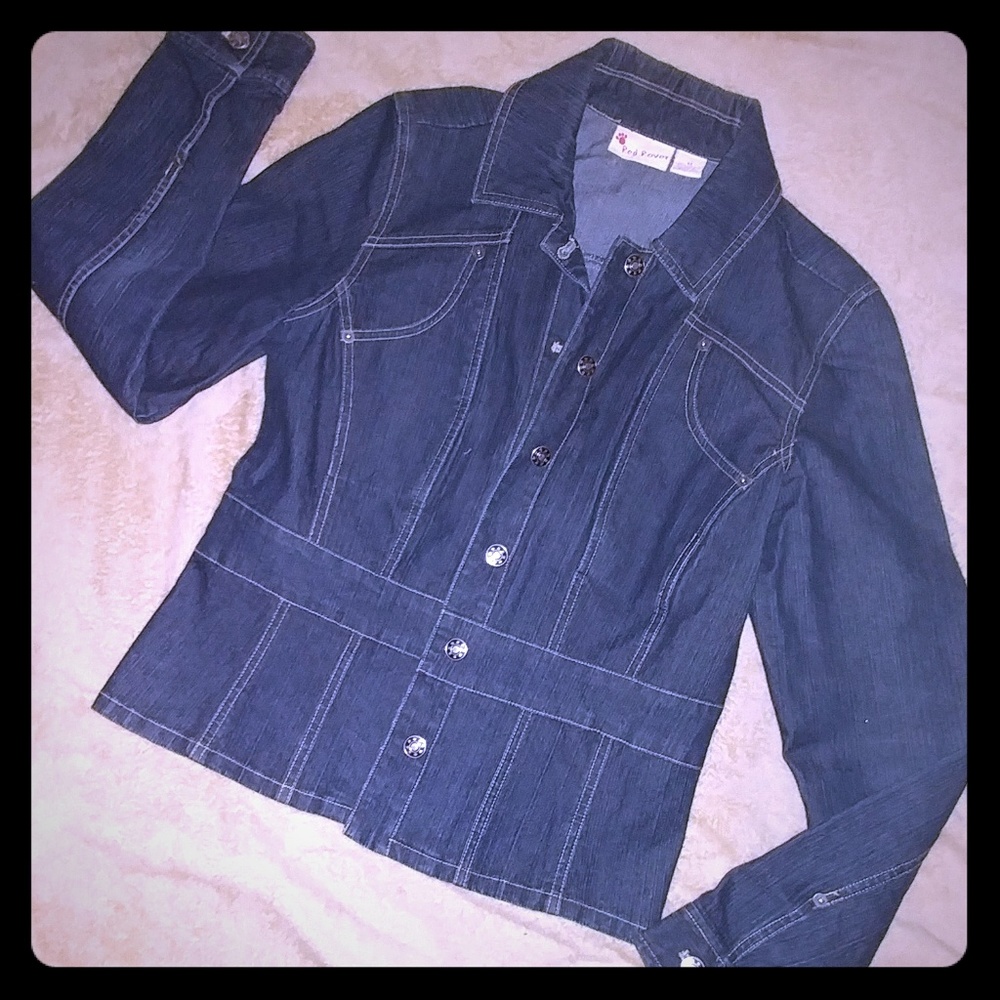 Women's Dark Denim Button Down Jacket